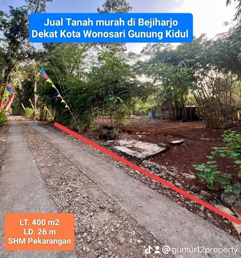 Jual cepat murah tanah murah di bejiharjo Gunung kidul