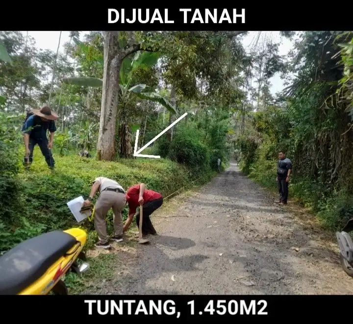JUAL NEGO TANAH 1450M2, DEKAT JL. RAYA, TUNTANG