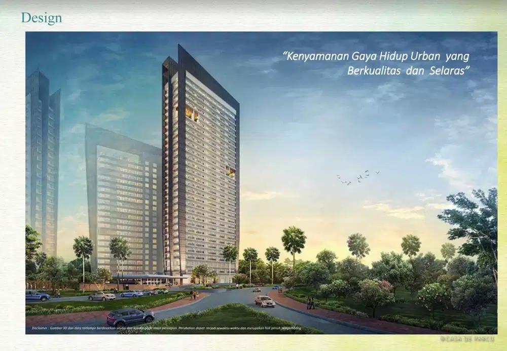Di Jual APARTMENT CASA DE PARCO TOWER CASEA AT BSD CITY