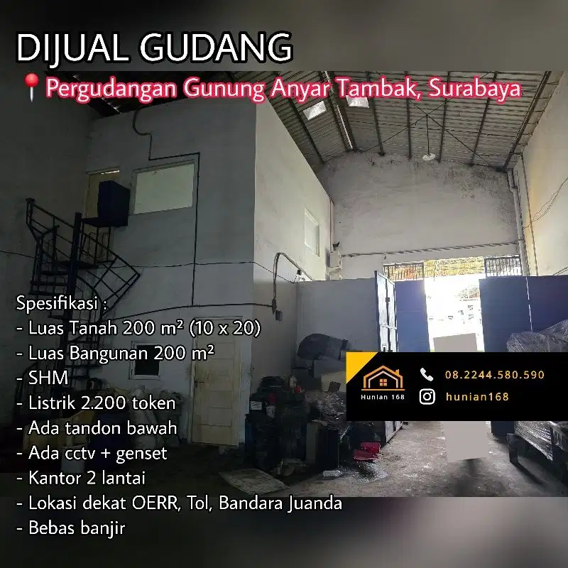 Gudang Gunung Anyar Tambak Medokan Rungkut Pandugo Surabaya Timur Merr