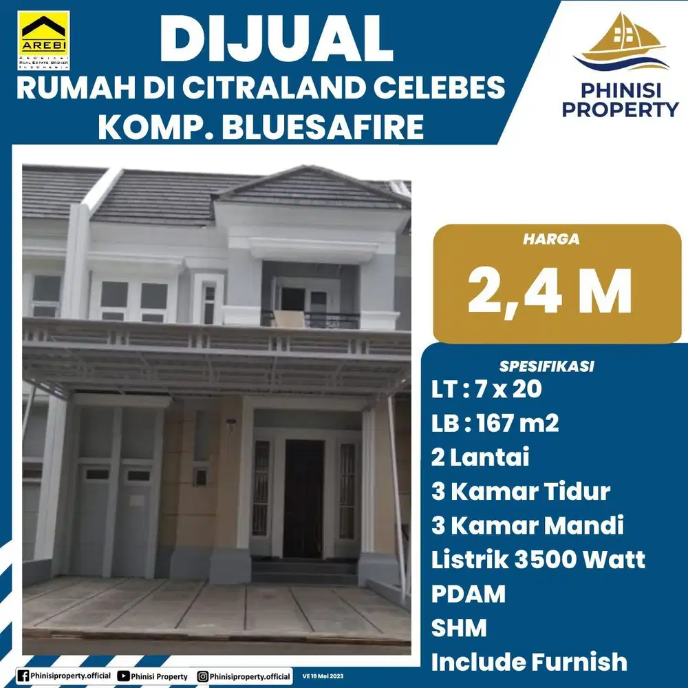 DIJUAL RUMAH MURAH DI CITRALAND CELEBES DEKAT PUSAT KOTA MAKASSAR