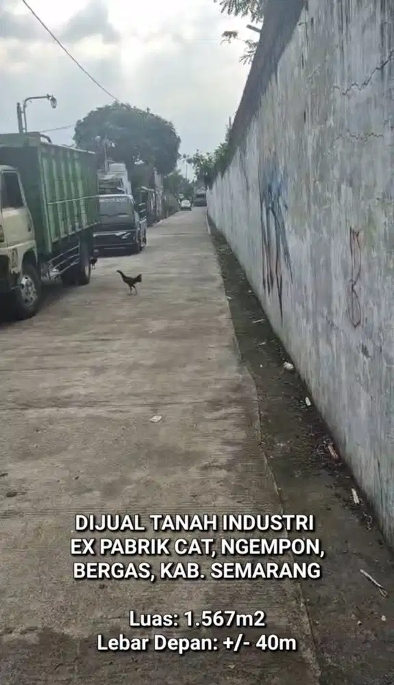 DIJUAL TANAH INDUSTRI EX PABRIK CAT, UNGARAN, BERGAS, KAB. SEMARANG