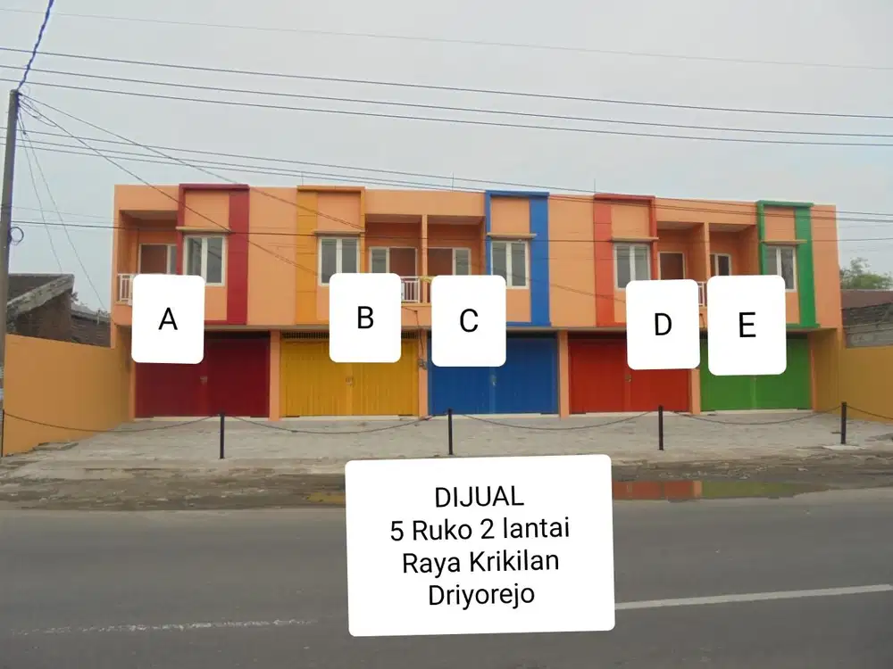 Dijual Ruko 2 lantai, jl. Raya Krikilan Driyorejo, Gresik