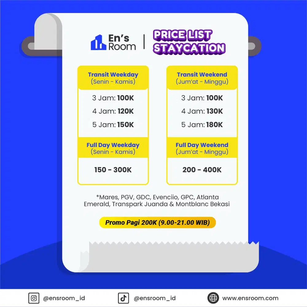 Apartemen Green Pramuka City Family Friendly En'sRoom Selasa