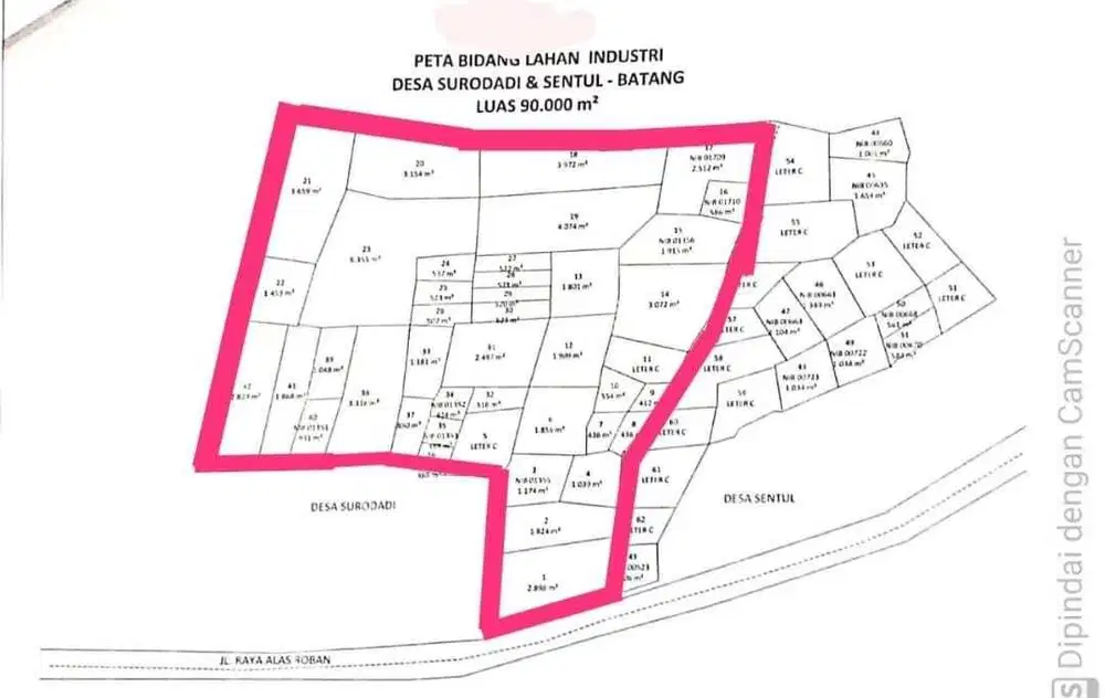 DIJUAL TANAH INDUSTRI BATANG, JAWA TENGAH