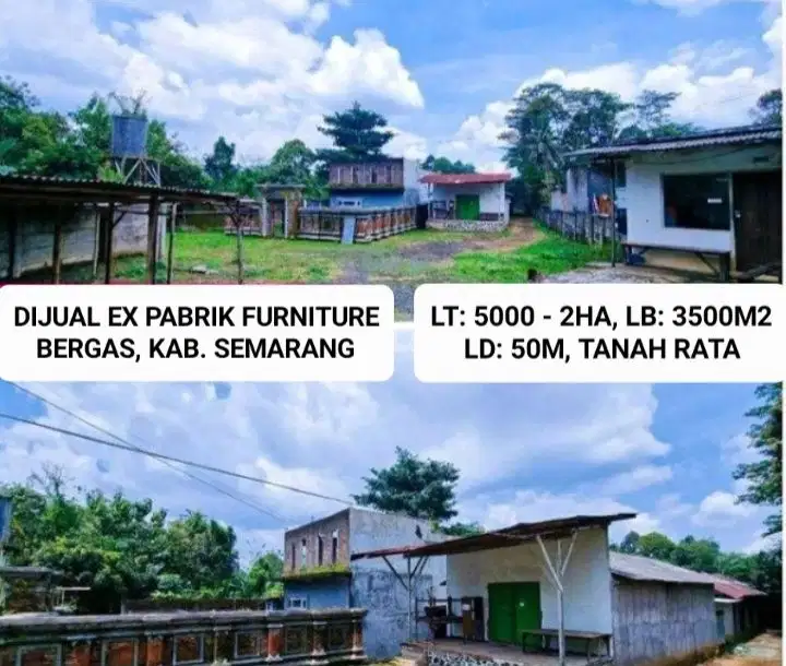 DIJUAL BEKAS PABRIK WRINGIN PUTIH, PTP NGOBO, BERGAS, KAB. SEMARANG