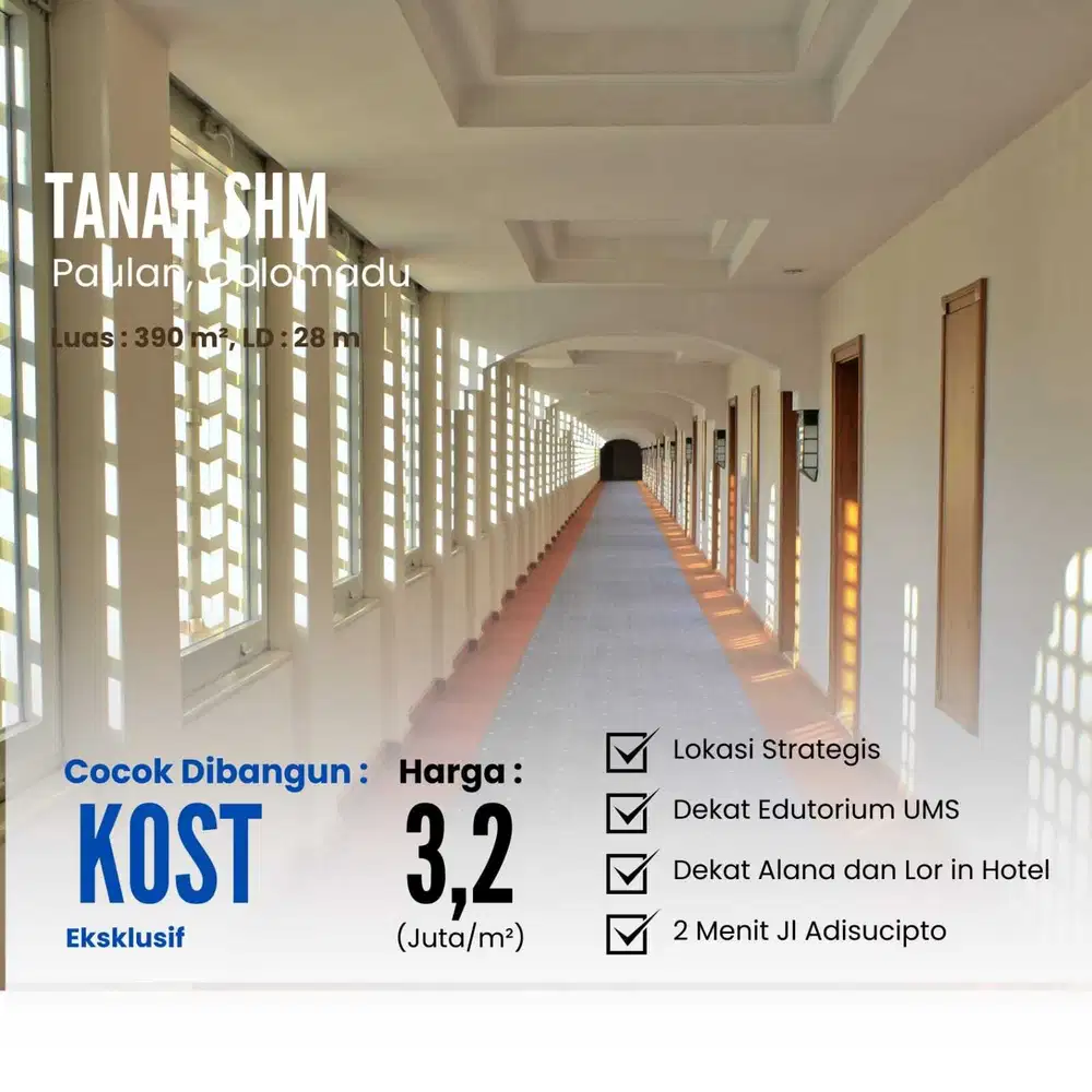 Beli Tanah, Bangun Kost: Dekat UNS, Masa Depan Cerah, DP Kompromi