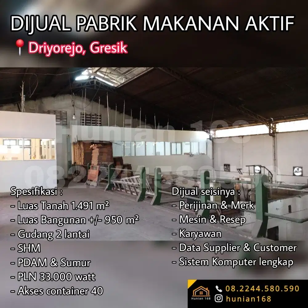 PABRIK Gudang Makanan Raya Cangkir Driyorejo Krikilan Gresik Surabaya