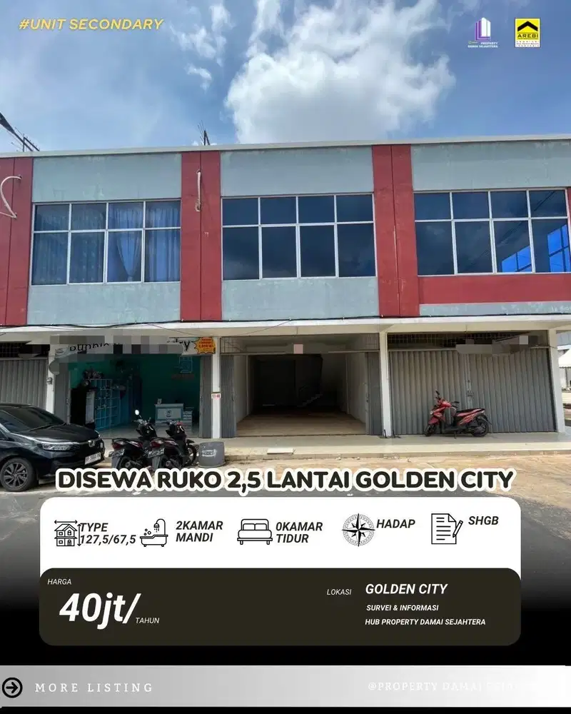 Disewakan Ruko 2 Lantai Golden Bci Bengkong Laut