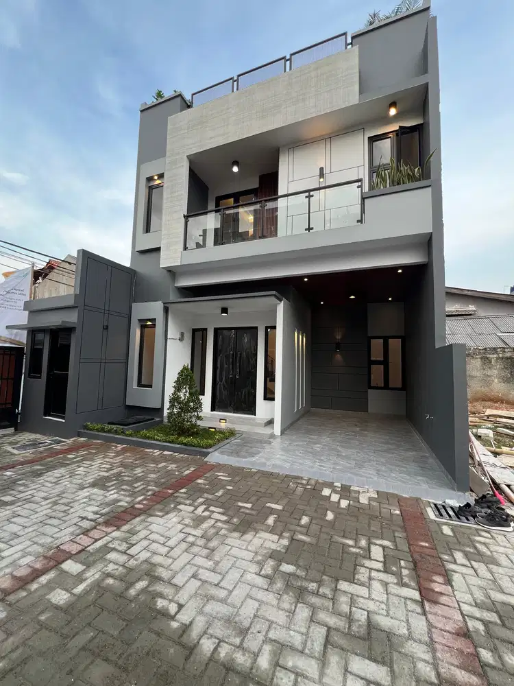 Rumah Minimalis Modern Dalam Cluster Dekat Kantor Antam