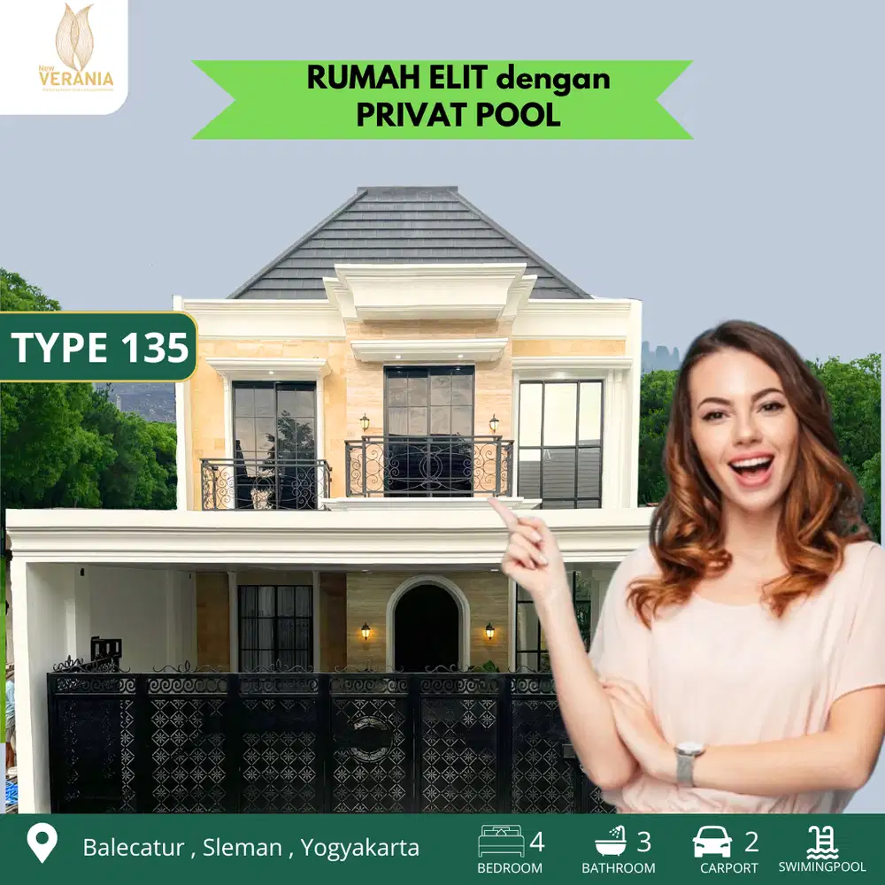 Eksklusif! Rumah Mewah 2 Lantai di Yogyakarta dengan Lokasi Strategis!