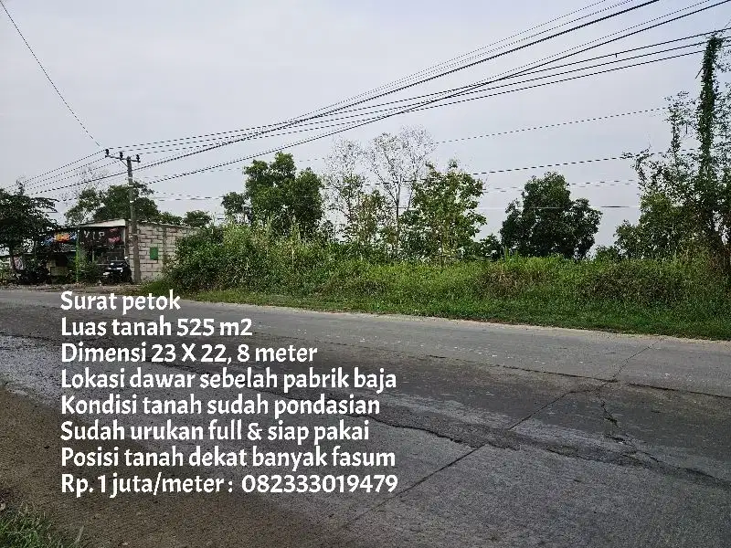 Termurah tanah siap pakai lokasi dawar blandong dekat pasar