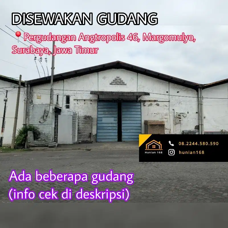 Sewa Gudang Pergudangan Angtropolis 46 31 Margomulyo Permai Surabaya