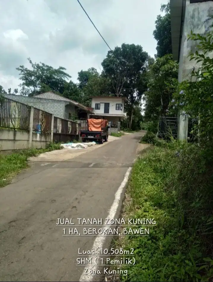 DIJUAL TANAH UNTUK GUDANG/ PERUMAHAN, 1 HA BAWEN, KAB. SEMARANG