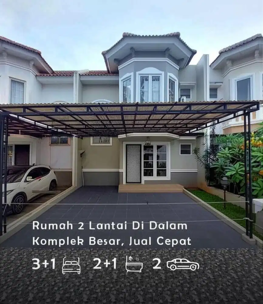 For Sale Rumah 2 Lantai di Kompleks Elit BSD, Mexicano Delatinos, SHM