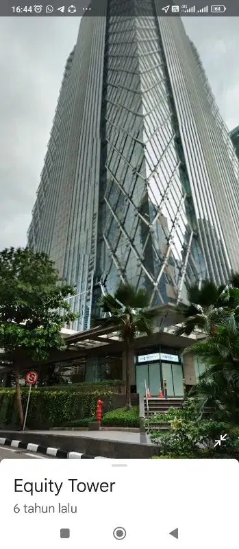 dijual office space di Equity tower SCBD Sudirman