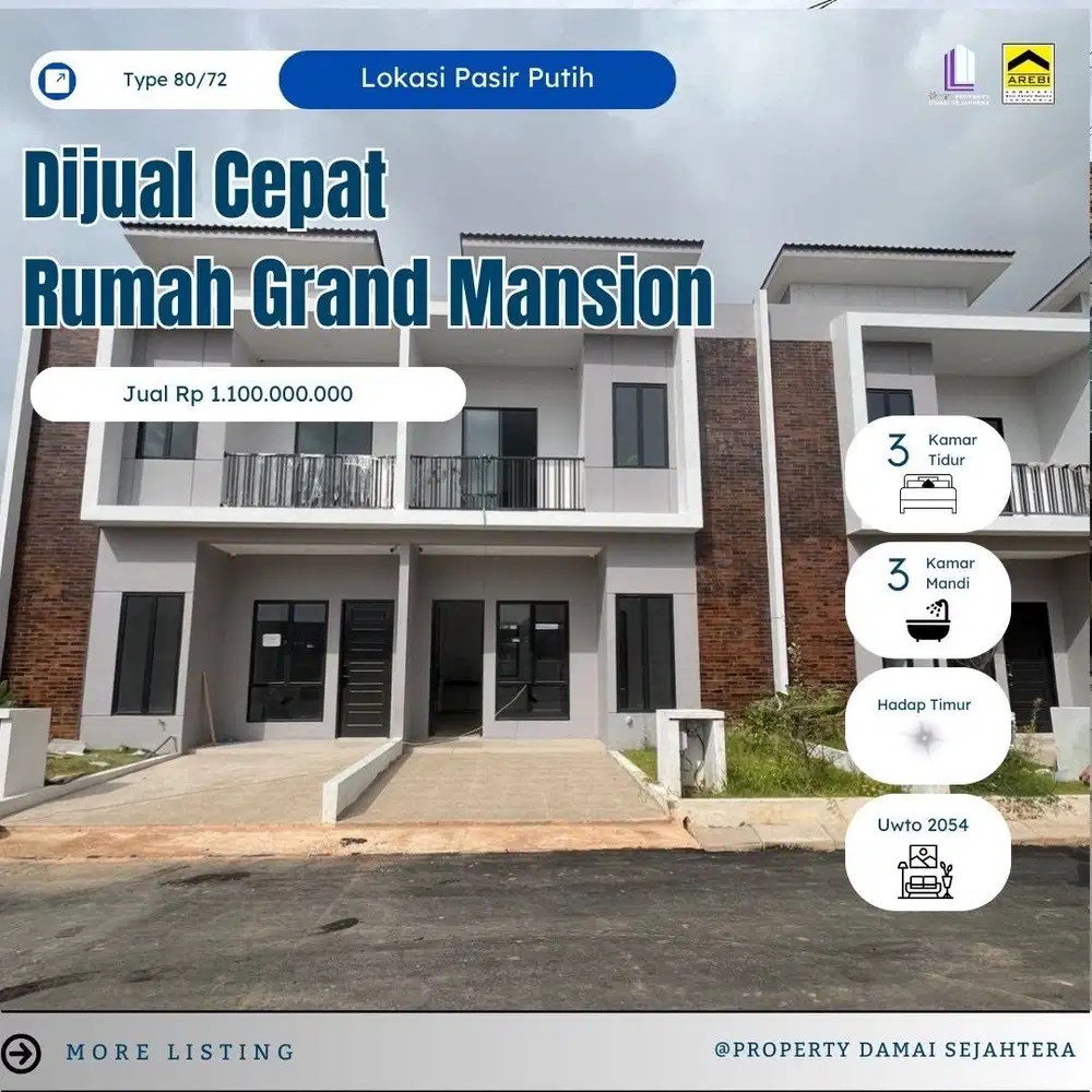 Dijual Rumah Baru Grand Mansion Pasir Putih Batam Center