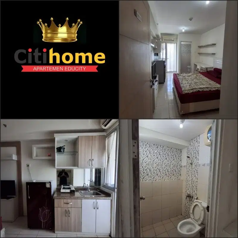 sewa bulana  studio apartemen educity Citihome