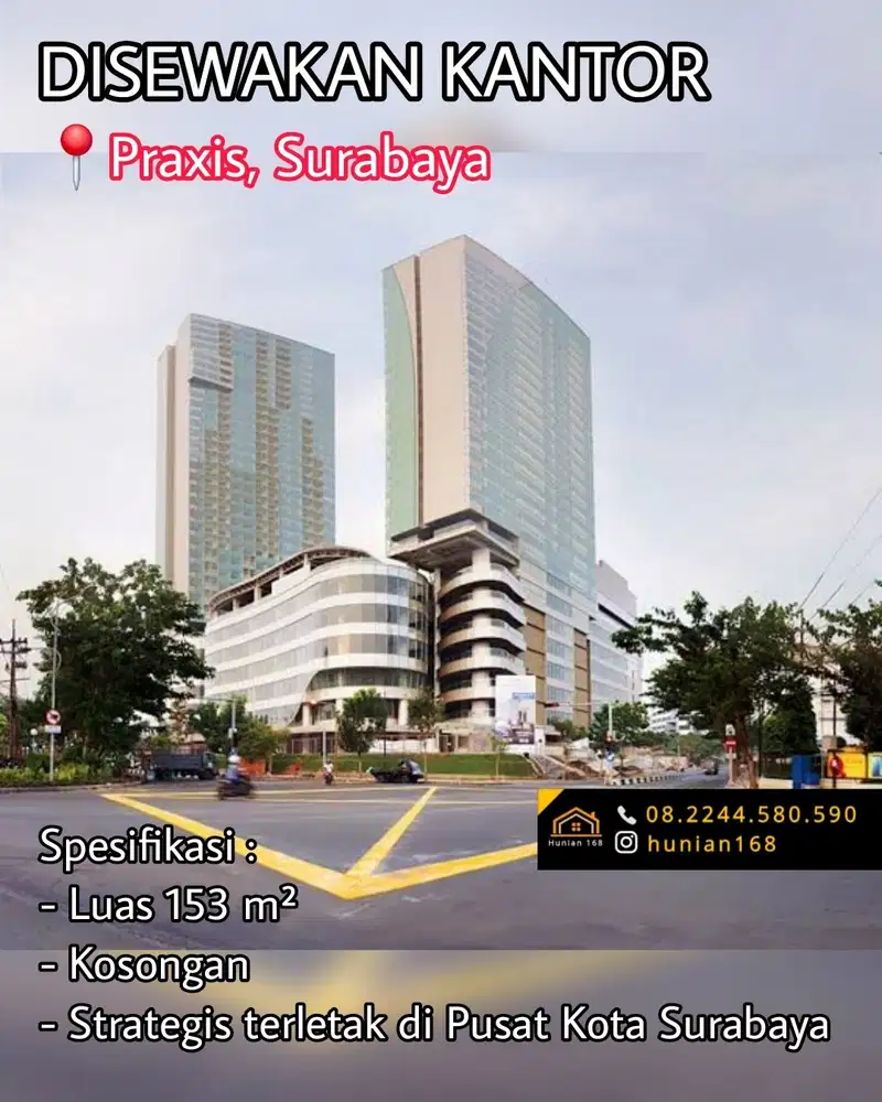 SEWA Kantor Office Space Praxis Spazio Surabaya Tengah Kota Pusat
