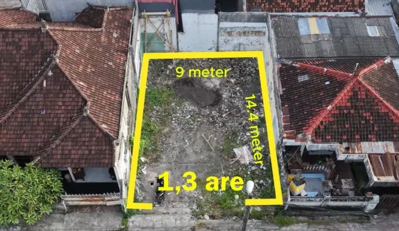 Tanah 130m2 dijual dekat sanur
