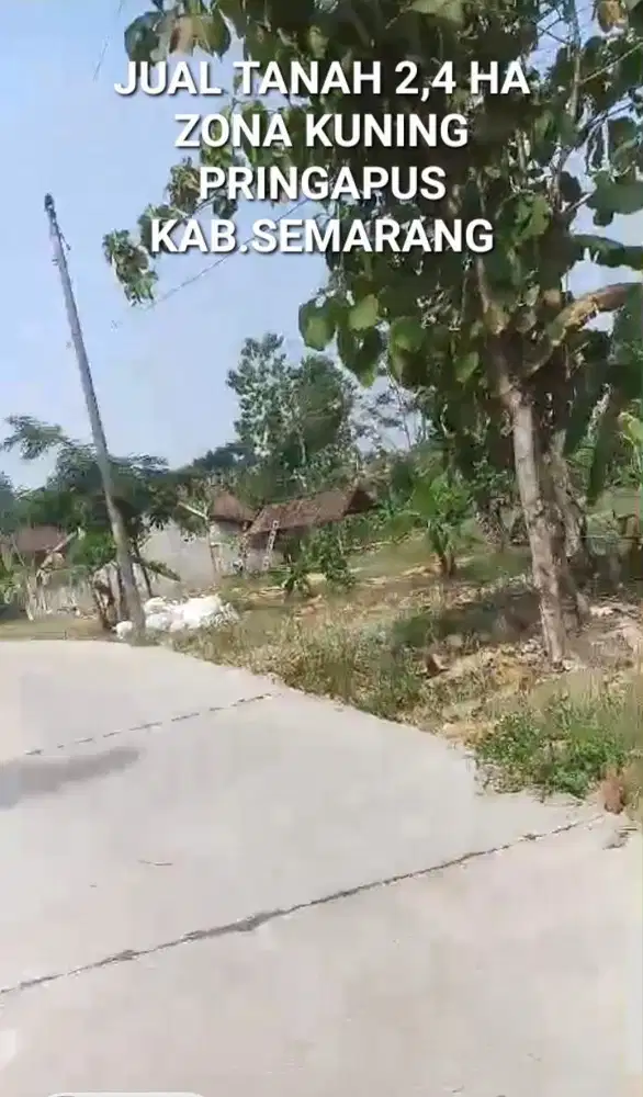 DIJUAL TANAH ZONA KUNING UNTUK GUDANG/ PERUMAHAN, PRINGAPUS SEMARANG