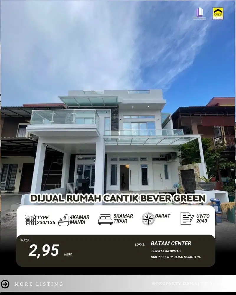 Dijual Rumah Mewah Beverly Green Batam Center