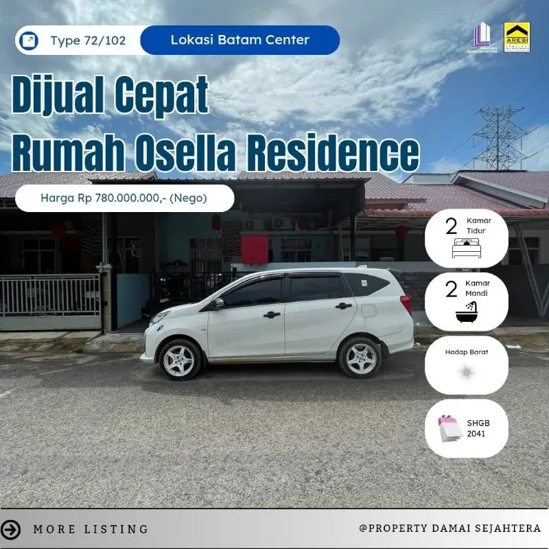 Dijual cepat‼️

Rumah OSELLA RESIDENCE - Batam Center