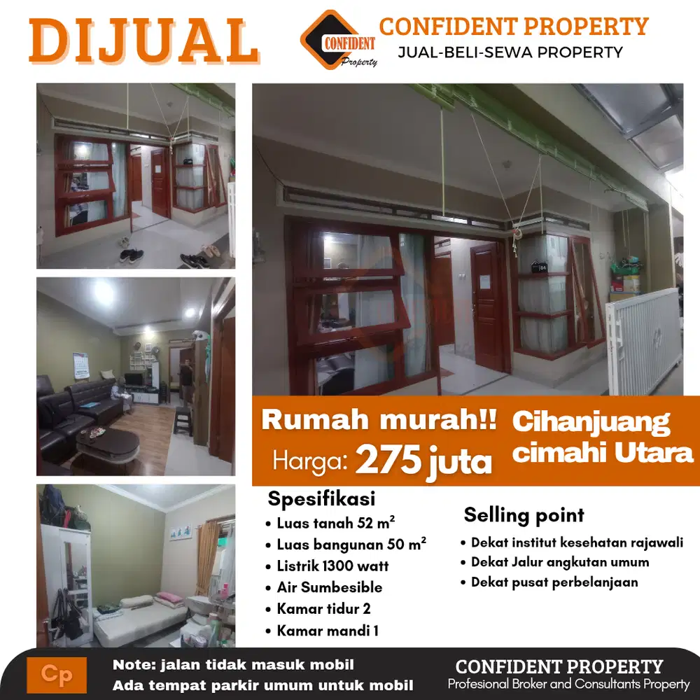 JUAL MURAH JARANG ADA RUMAH SIAP HUNI 265 JT CIHANJUANG CIMAHI UTARA