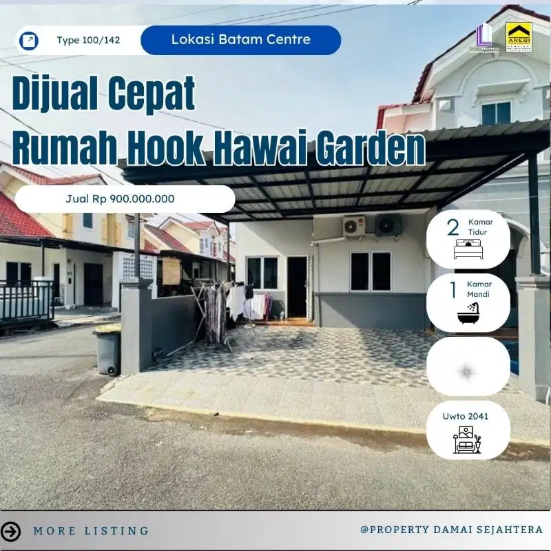 Dijual rumah Hawaii Garden Batam Centre 