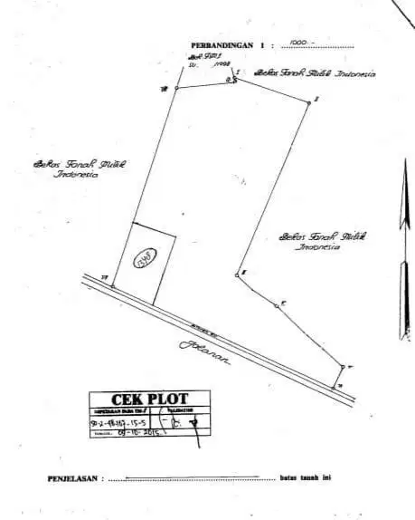 Tanah Poros Pattalassang-Palantikang LT 8000 meter Depan kantor camat