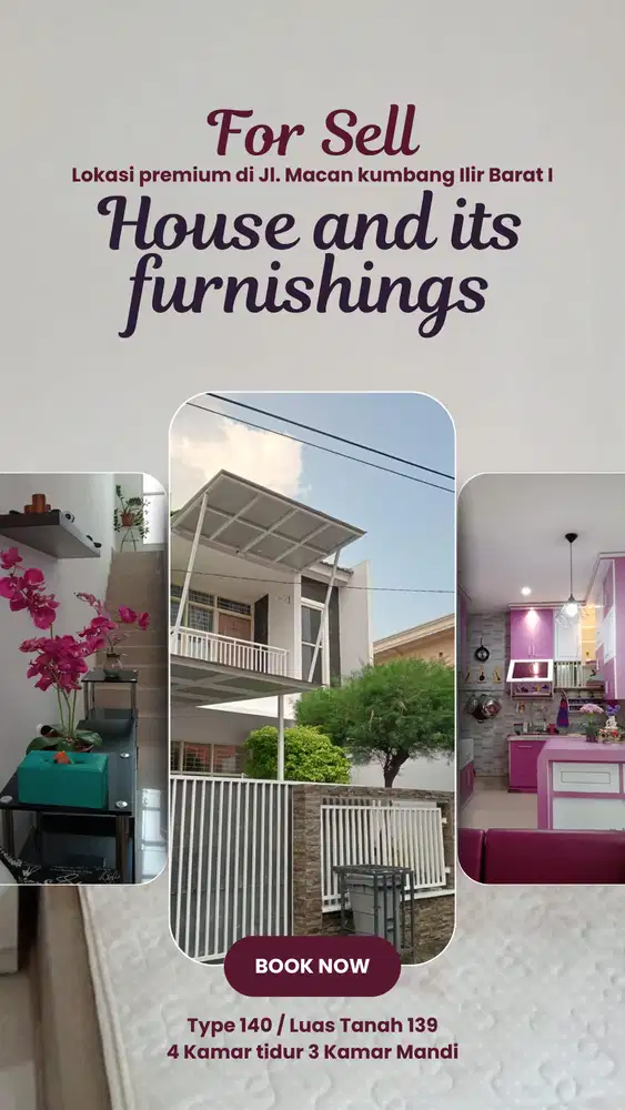 Jual rumah murah plus isi