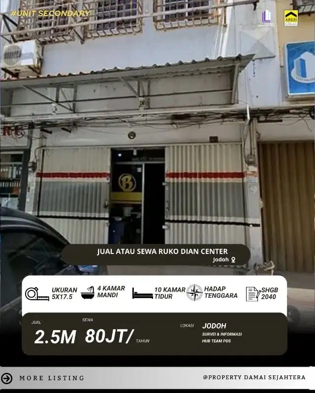 Dijual cepatRuko Dian Center 3,5 lantai