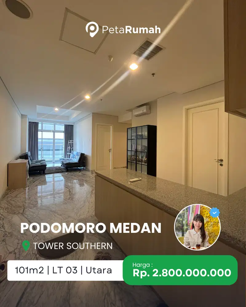 DIJUAL RUGI TRIBECA CONDOMINIUM PODOMORO SOUTHERN