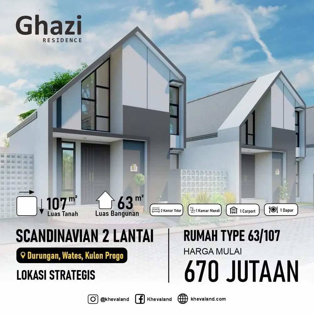 rumah 2 lantai di wates kulon progo dekat Bandara YIA