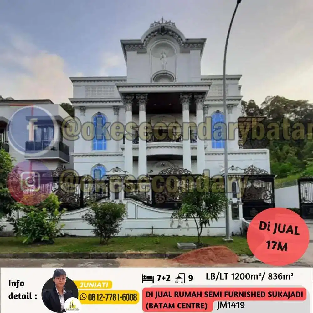 Dijual rumah sukajadi Batam, rumah sultan