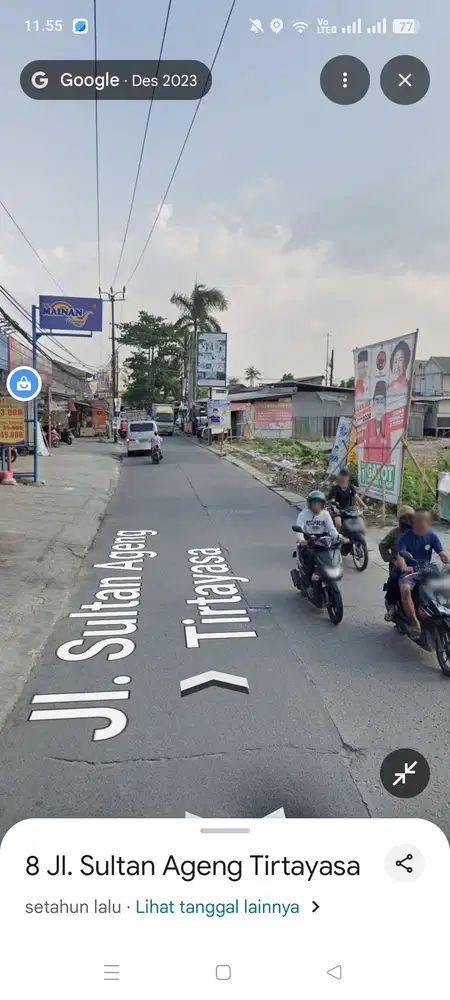 Disewakan tanah kosong di kunciran alam sutera