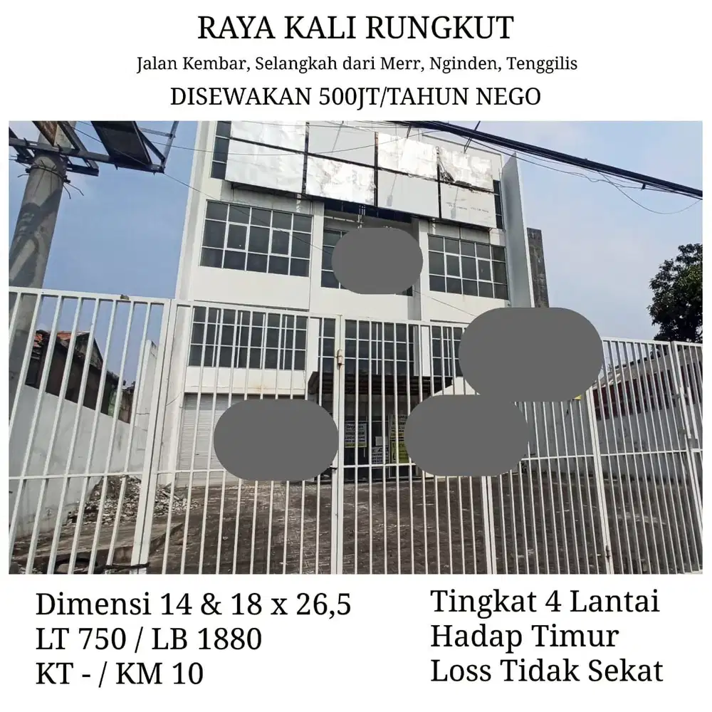 Sewa Rumah Loss Kali Rungkut Surabaya Timur dkt MERR Nginden Tenggilis