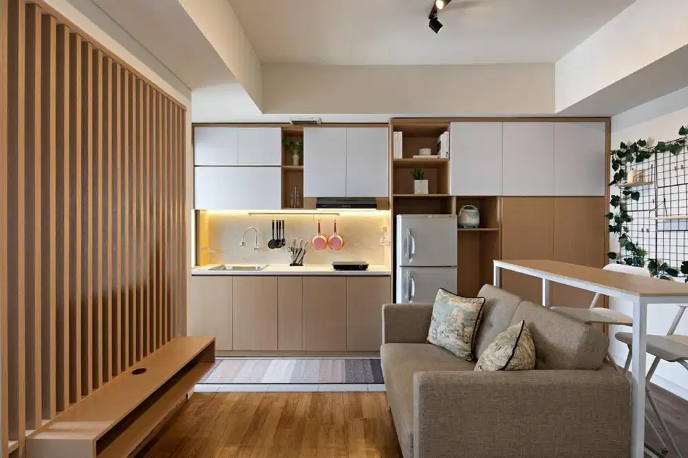 Apartemen Green Lake Sunter 1BR furnish interior lux, lantai rendah