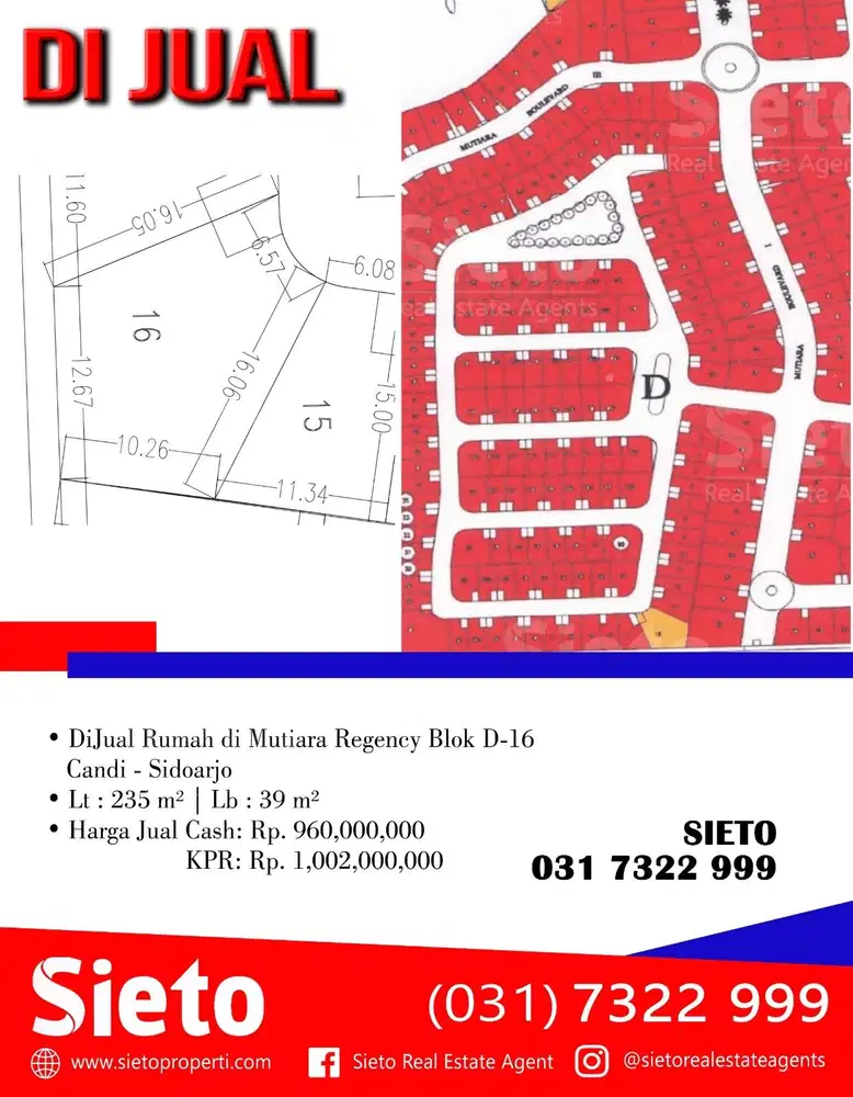 Dijual Rumah di Mutiara Regency Blok D-16