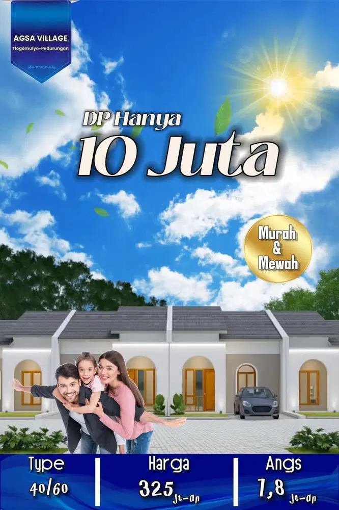 HUNIAN PESAN BANGUN TERMURAH DI KELASNYA HARGA MULAI 300 JT-AN SHM