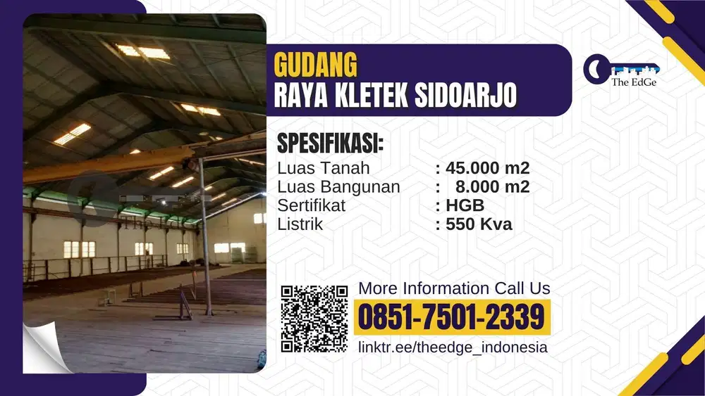 Jual Gudang Raya Taman Sidoarjo Hitung Tanah Dekat Tol Waru - The EdGe