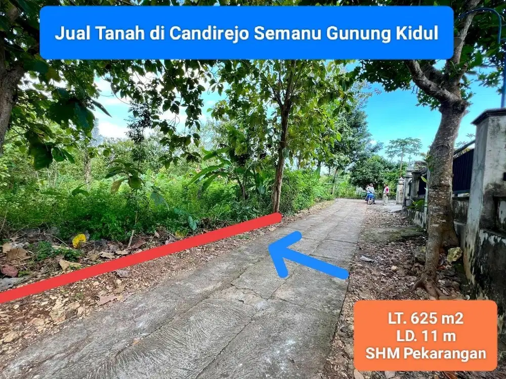 Jual tanah murah strategis di candirejo semanu gunung kidul