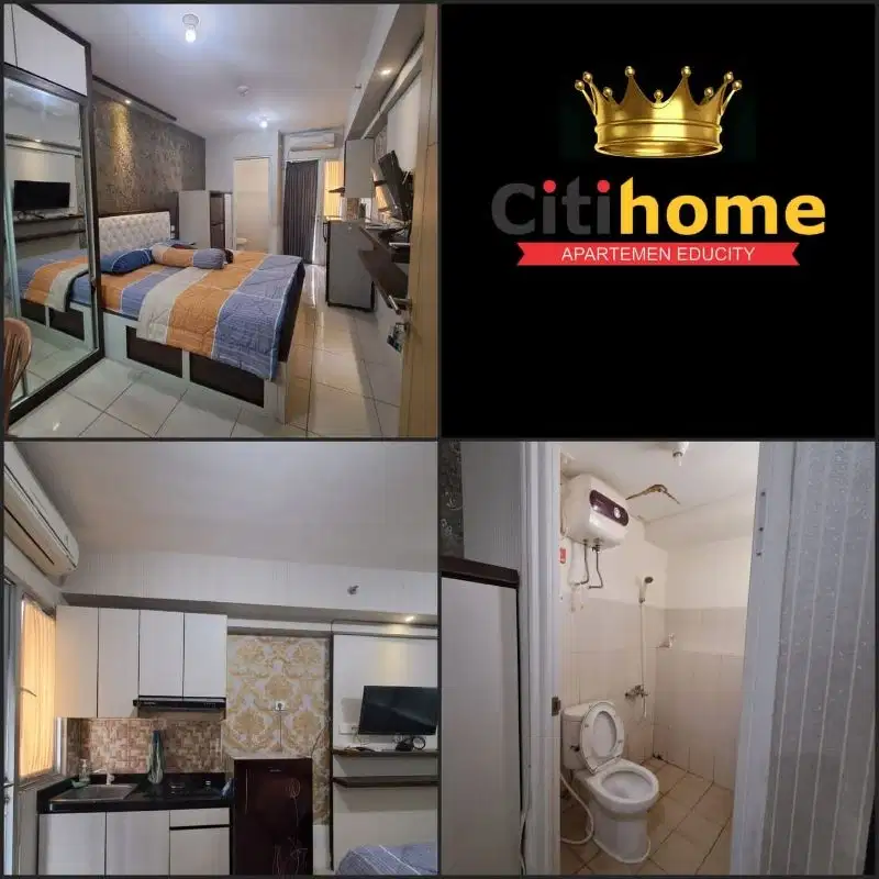 Sewa harian studio furnisd apartment educity by Citihome