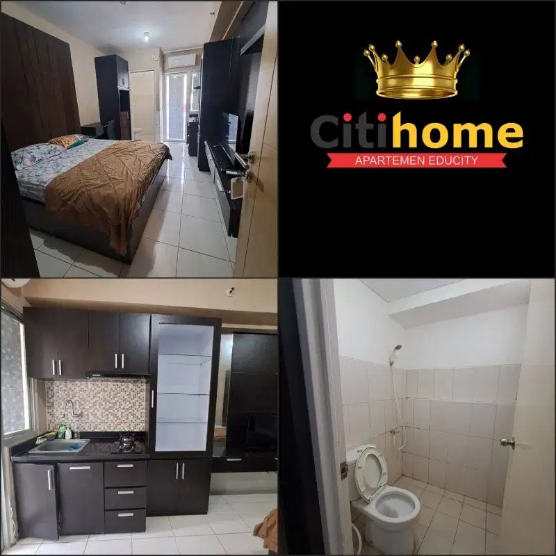 Sewa Harian Studio Furnish apartemen educity by Citihome