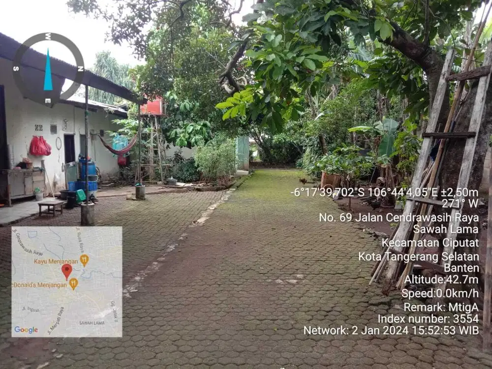 Di jual Tanah strategis pinggir jalan raya jln cendrawasih Bintaro