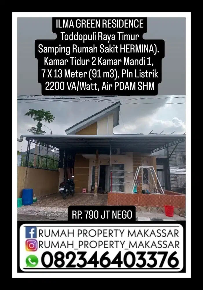ILMA GREEN RESIDENCE Toddopuli Raya Timur Samping Rumah Sakit HERMINA