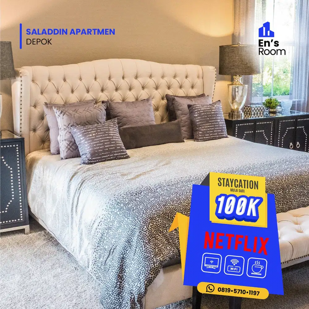 Staycation Green Pramuka City Aesthetic En'sRoom Kamis