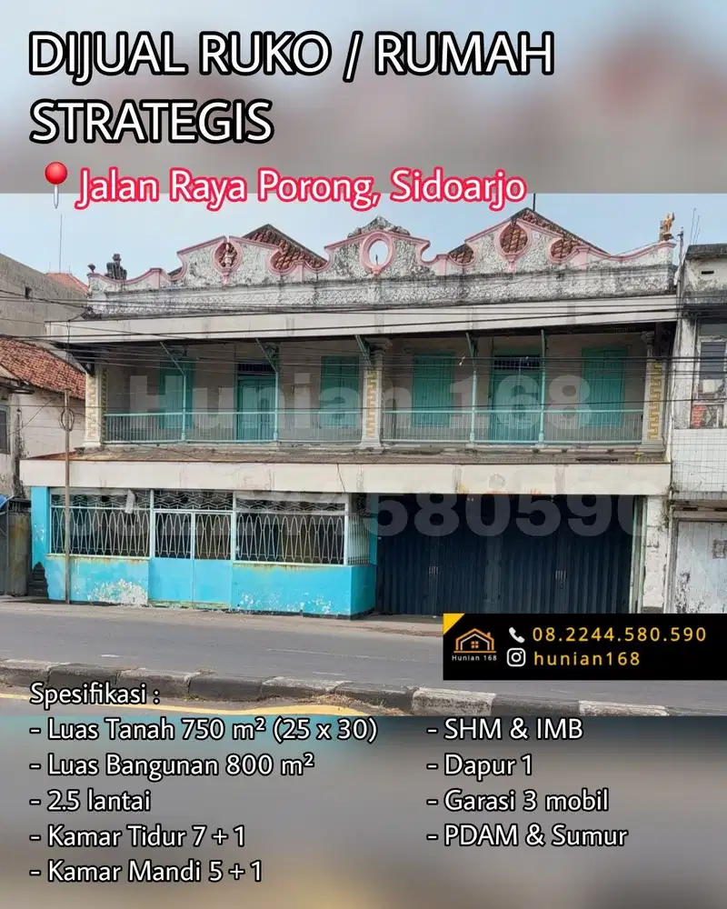 RUKO RUMAH TOKO Raya Propinsi Arteri Porong Gempol Sidoarjo Kota