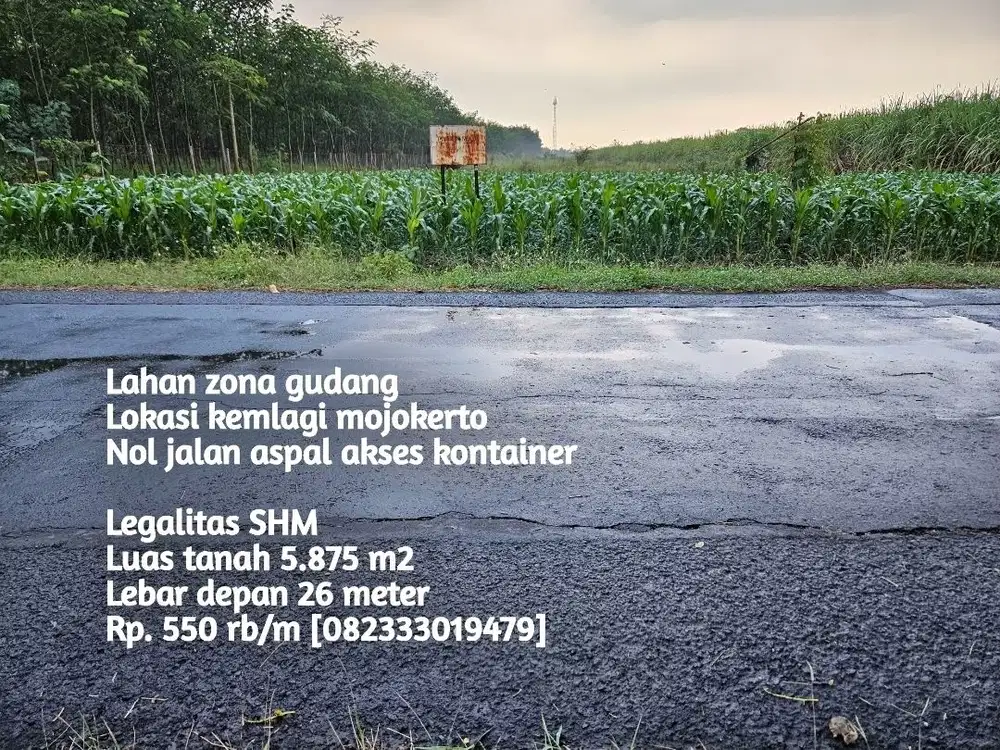 Lahan zona gudang mojokerto