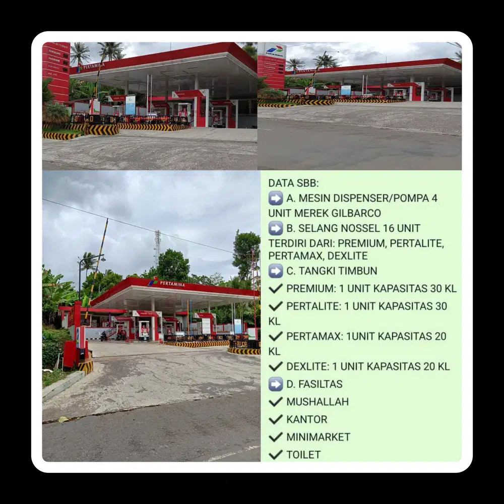 Dijual SPBU di Sinjai Makassar Sulawesi Selatan Luas 1.167 M²